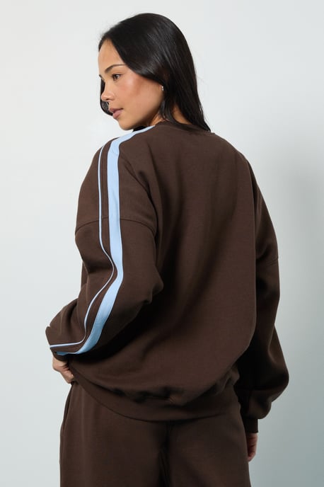 Double Side Striped Oversized Sweatshirt - Image 3