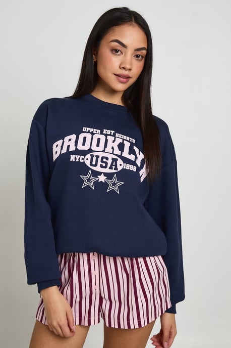 Washed Brooklyn Printed Sweatshirt - Image 3