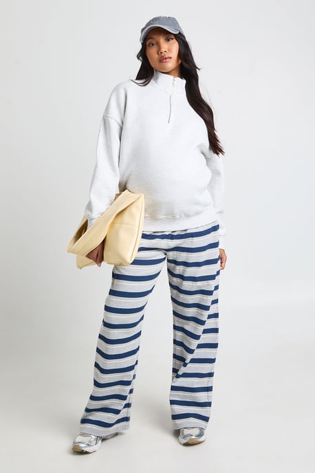 Maternity Oversized Half Zip Sweatshirt - Image 3