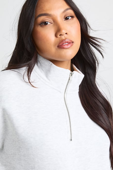 Maternity Oversized Half Zip Sweatshirt - Image 4