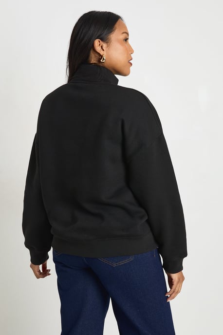 Maternity Oversized Half Zip Sweatshirt - Image 2