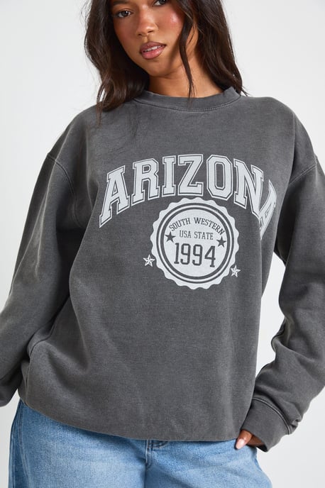 Arizona Printed Washed Oversized Sweatshirt - Image 4