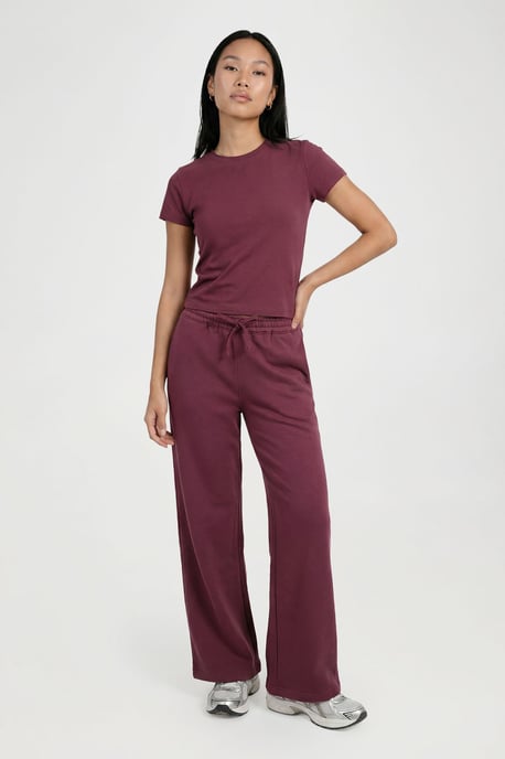 Cap Sleeve Fitted Top And Straight Leg Jogger Tracksuit - Image 1