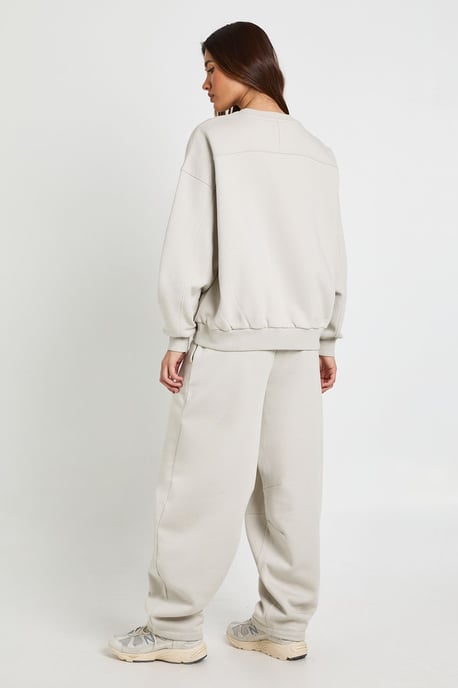 Seam Detail Sweatshirt Barrel Jogger Tracksuit - Image 2