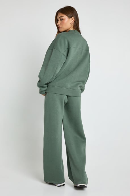 Bomber Jacket Wide Leg Jogger Tracksuit - Image 2
