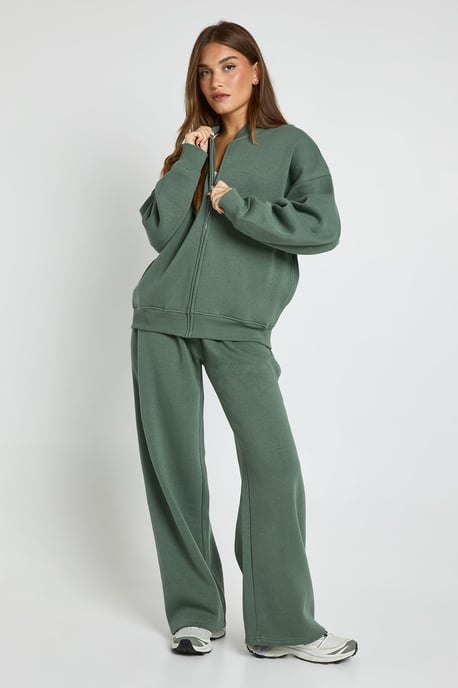 Bomber Jacket Wide Leg Jogger Tracksuit - Image 3