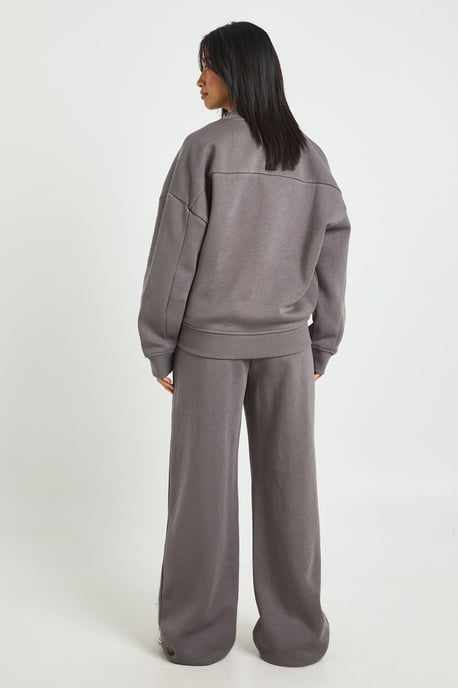 Petite Bomber Jacket Wide Leg Jogger Tracksuit - Image 2
