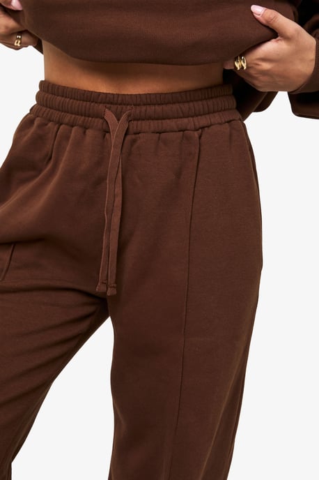 Petite Pintuck Detail Deep Waistband Wide Leg Jogger - Image 4
