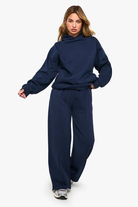 Tall Pintuck Detail Deep Waistband Wide Leg Jogger - Image 1