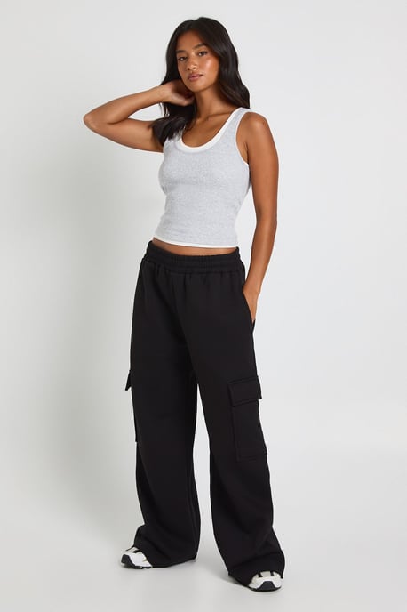 Petite Wide Leg Cargo Joggers - Image 3