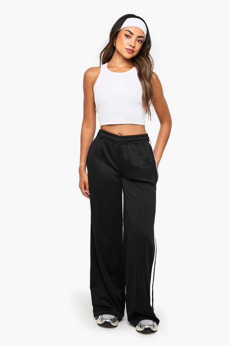 Petite Tricot Side Stripe Tape Straight Leg Jogger - Image 3