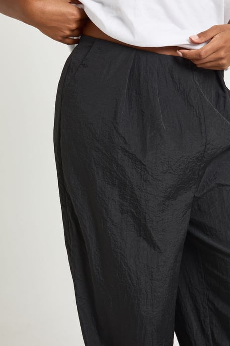 Plus Nylon Pleat Detail Cargo Trousers - Image 4