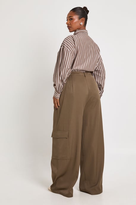 Plus Cotton Twill Cargo Trousers - Image 2