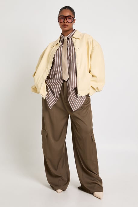 Plus Cotton Twill Cargo Trousers - Image 3