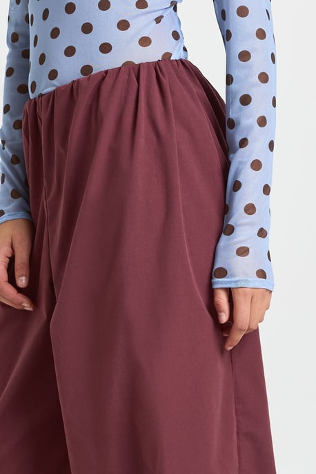 Poplin Low Rise Concealed Waistband Balloon Trousers - Image 4