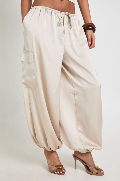 Satin Cargo Balloon Trouser - Image 2