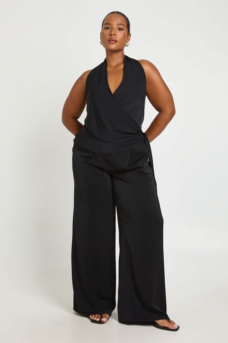 Plus Woven Cowl Wrap Drape Co-Ord - Image 1