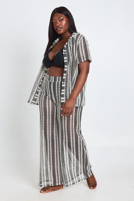 Plus Crochet Beach Trouser - Image 1