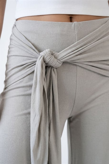 Tie Waist Flare Trouser - Image 3