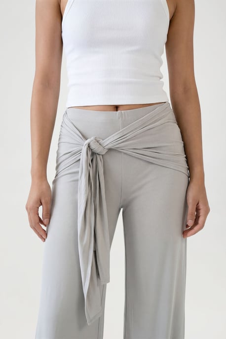 Tie Waist Flare Trouser - Image 4