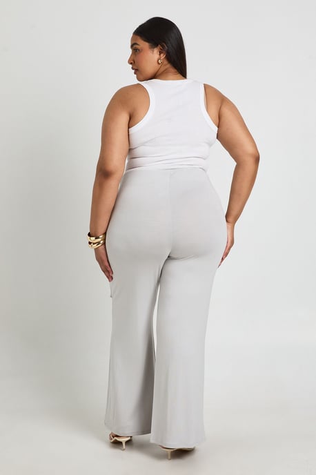 Plus Tie Waist Flare Trouser - Image 2