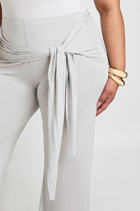 Plus Tie Waist Flare Trouser - Image 4