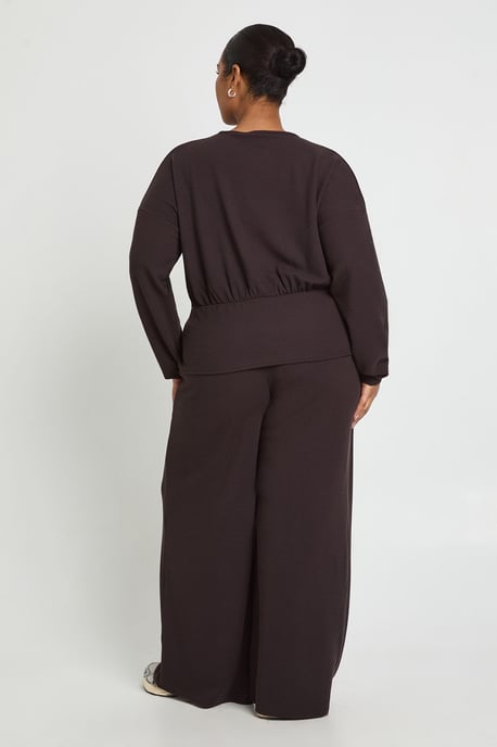 Plus Cinched Waist Long Sleeve Top and Trouser Co Ord - Image 2