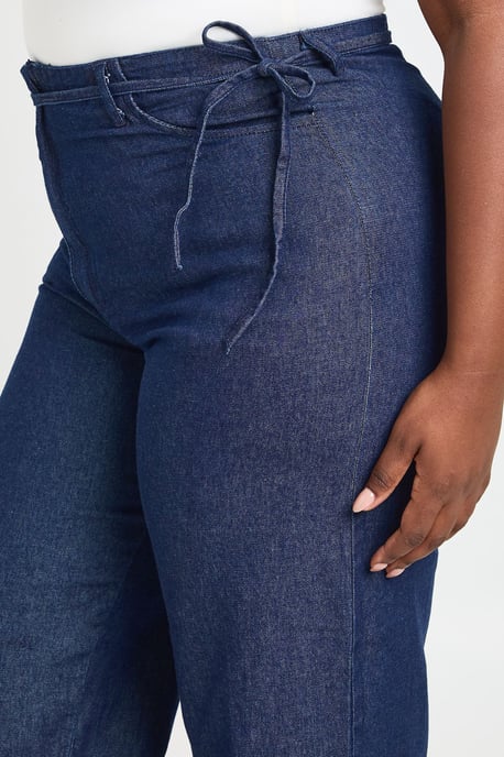 Plus Chambray Tie Detail Trouser - Image 3