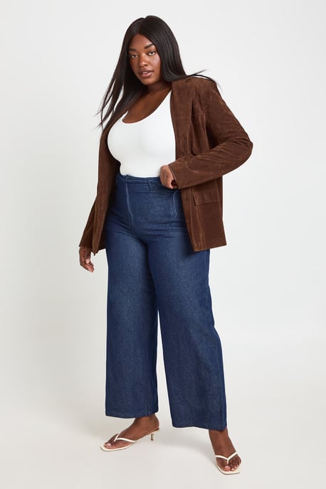 Plus Chambray Tie Detail Trouser - Image 4
