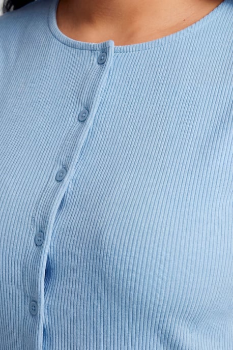 Plus Rib Button Top and Trouser Co-Ord - Image 4