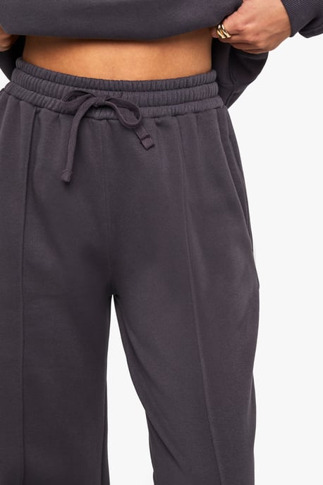 Petite Pintuck Detail Deep Waistband Wide Leg Jogger - Image 4