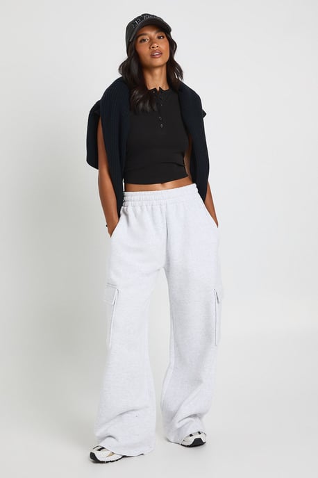 Petite Wide Leg Cargo Joggers - Image 1