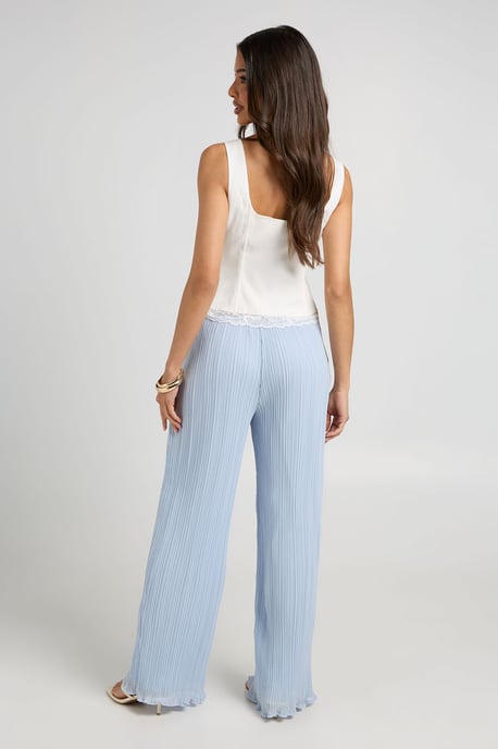 Pleated Single Channel Waistband Trouser - Image 2