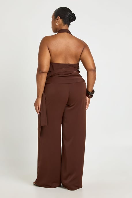 Plus Woven Cowl Wrap Drape Co-Ord - Image 2