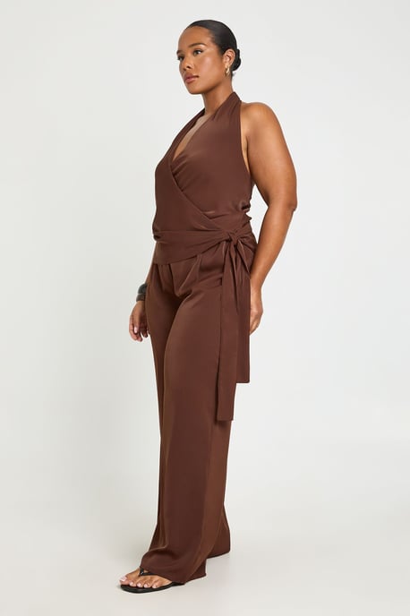 Plus Woven Cowl Wrap Drape Co-Ord - Image 3