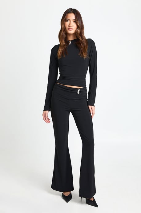 Double Layer Slinky Flare With Silver Trim Detail - Image 3