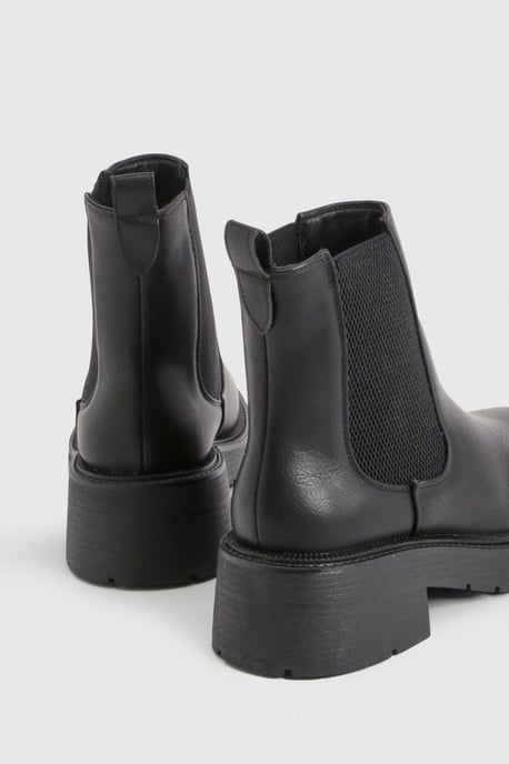 Tab Detail Chunky Chelsea Boots - Image 4