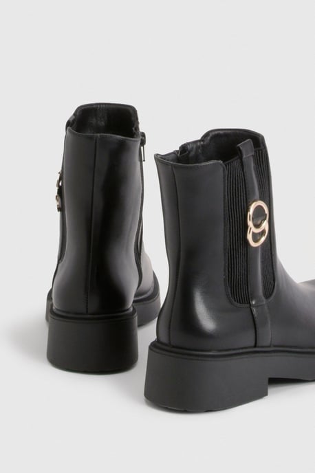 Buckle Detail Chunky Chelsea Boots - Image 4