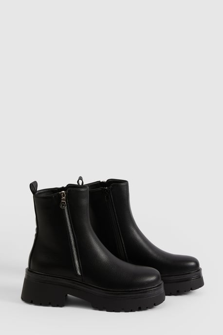 Chunky Zip Detail Chelsea Boots - Image 2