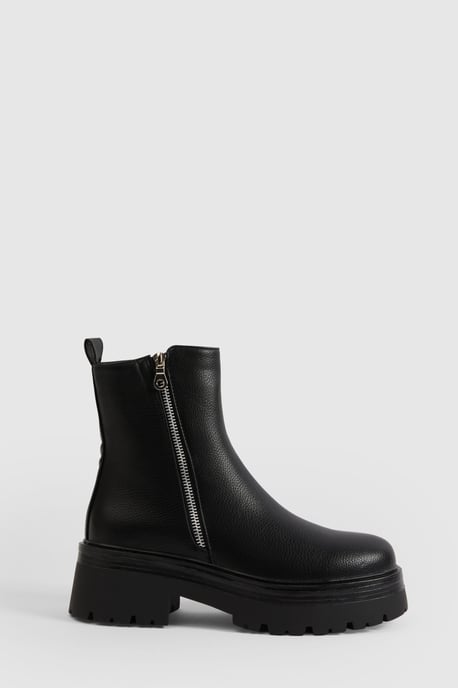 Chunky Zip Detail Chelsea Boots - Image 3