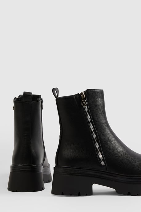 Chunky Zip Detail Chelsea Boots - Image 4
