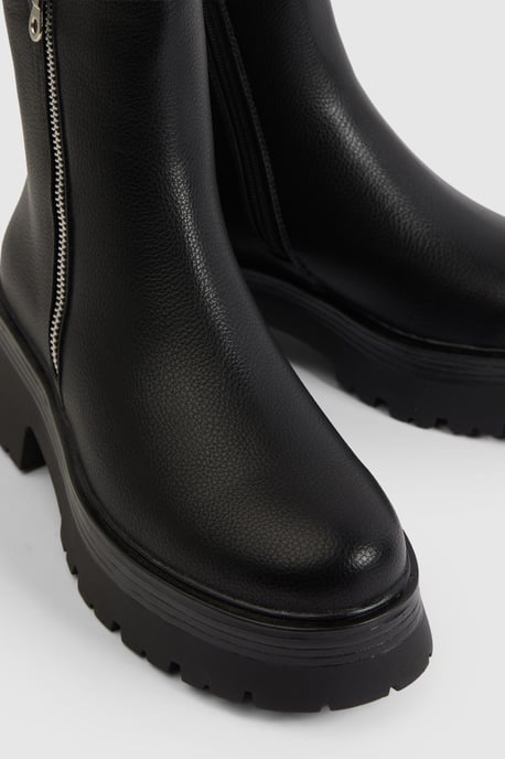 Chunky Zip Detail Chelsea Boots - Image 5