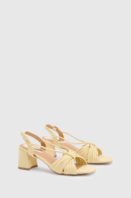 Heidi Faux Suede Flared Block Heel Strappy Sandals - Image 3