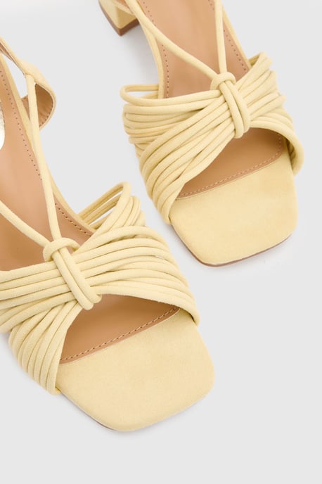 Heidi Faux Suede Flared Block Heel Strappy Sandals - Image 5