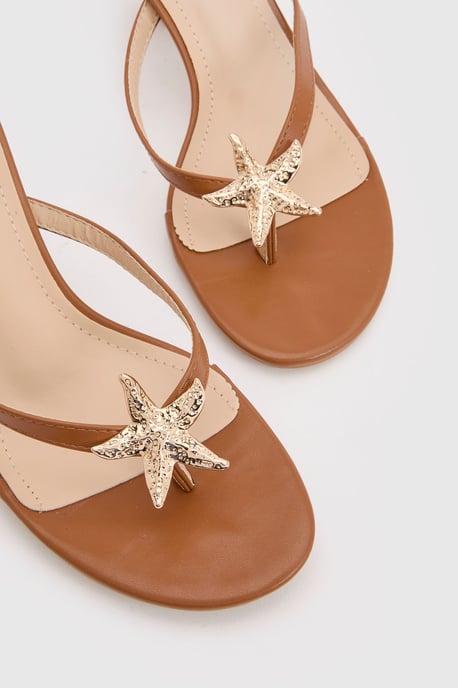 Starfish Trim Toe Post Heeled Mules - Image 5