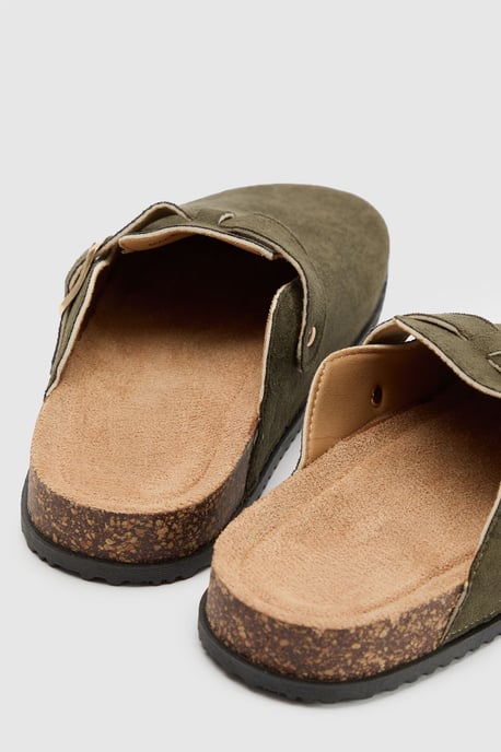 Faux Suede Basic Closed Toe Clogs - Image 3