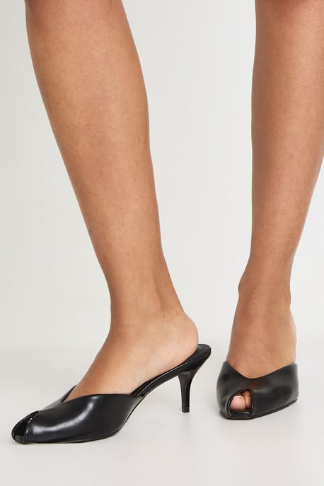 Peep Toe Heeled Mules - Image 2
