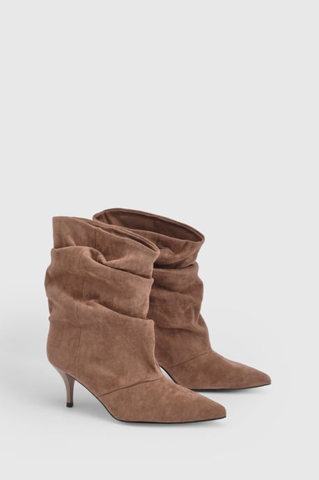 Slouchy Ruched Ankle Boots - Image 3