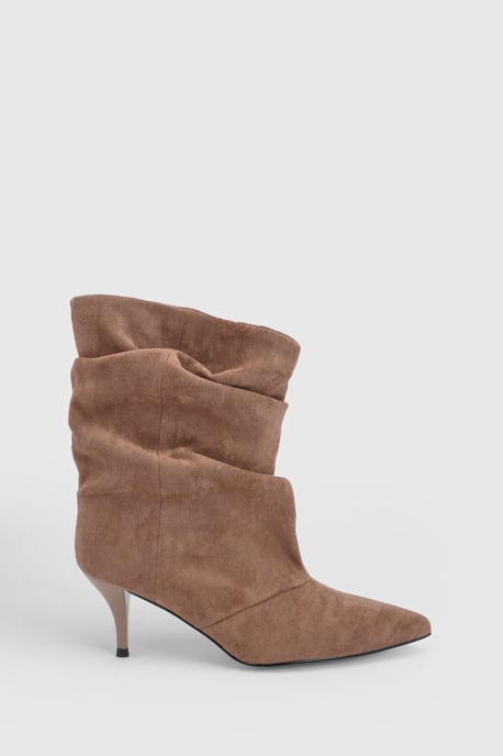 Slouchy Ruched Ankle Boots - Image 4