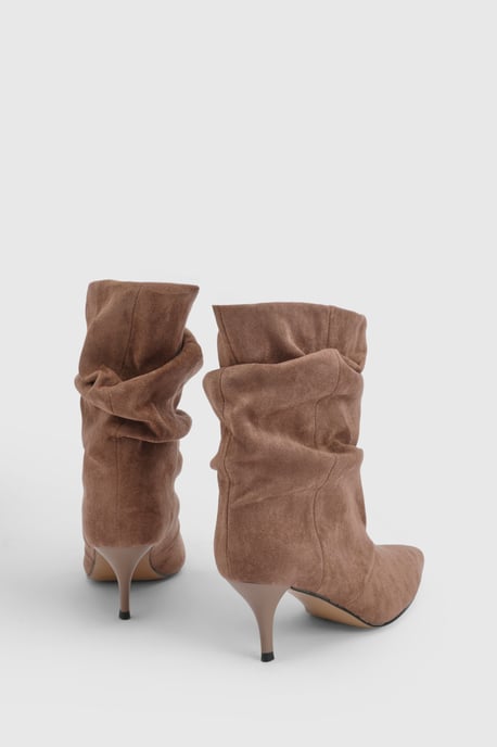 Slouchy Ruched Ankle Boots - Image 5